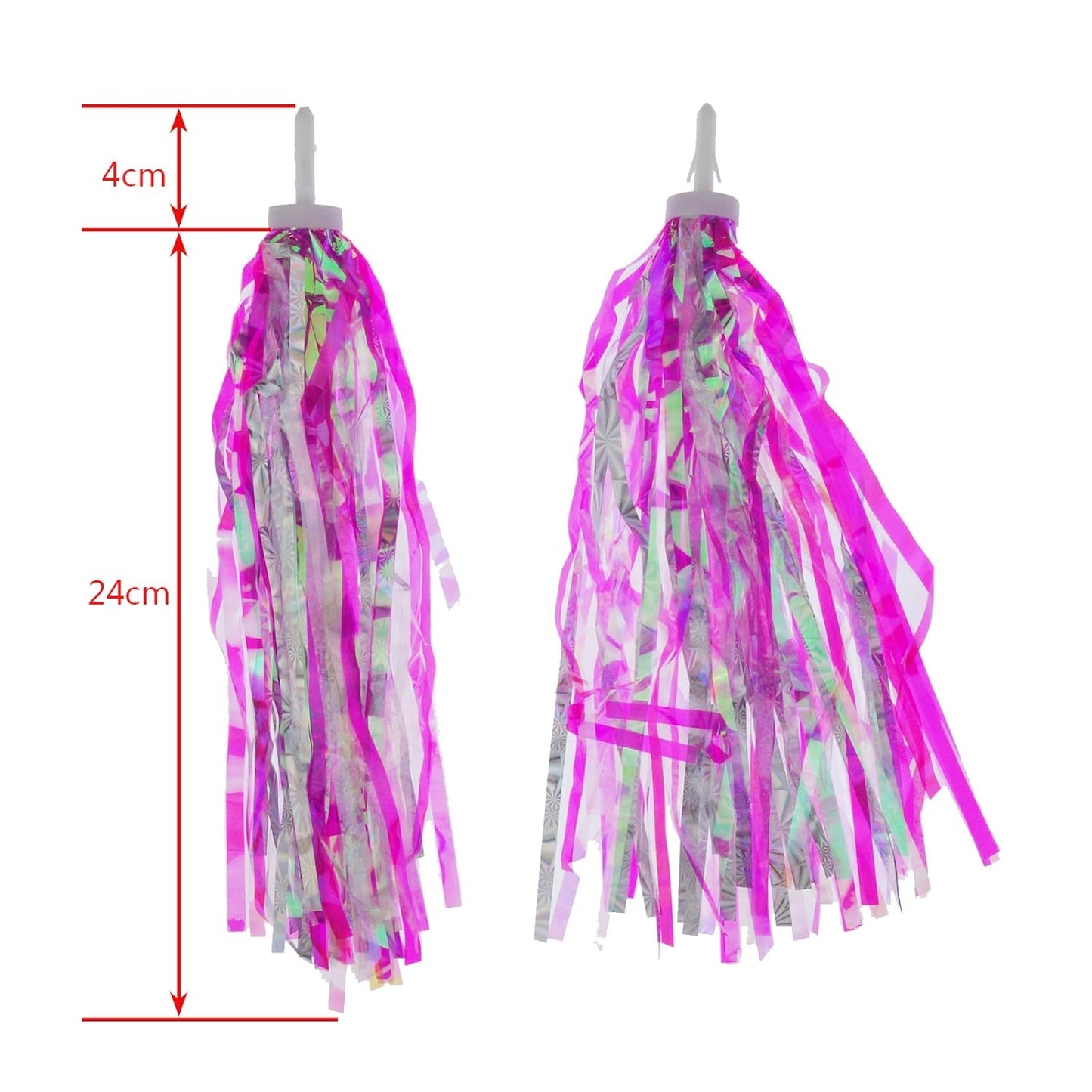 2 Pack Bicycle Bike Handlebar Scooter Streamers and Handle Bar Grips,2 Types (Pink) Pink