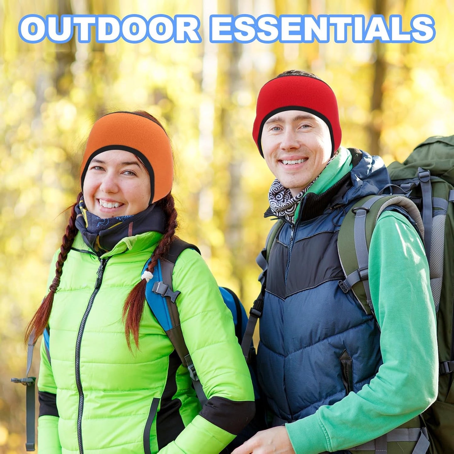 Ear Warmer Headband, Winter Stretchy Running Sweatband Outdoor Essential for Jogging Blue -
