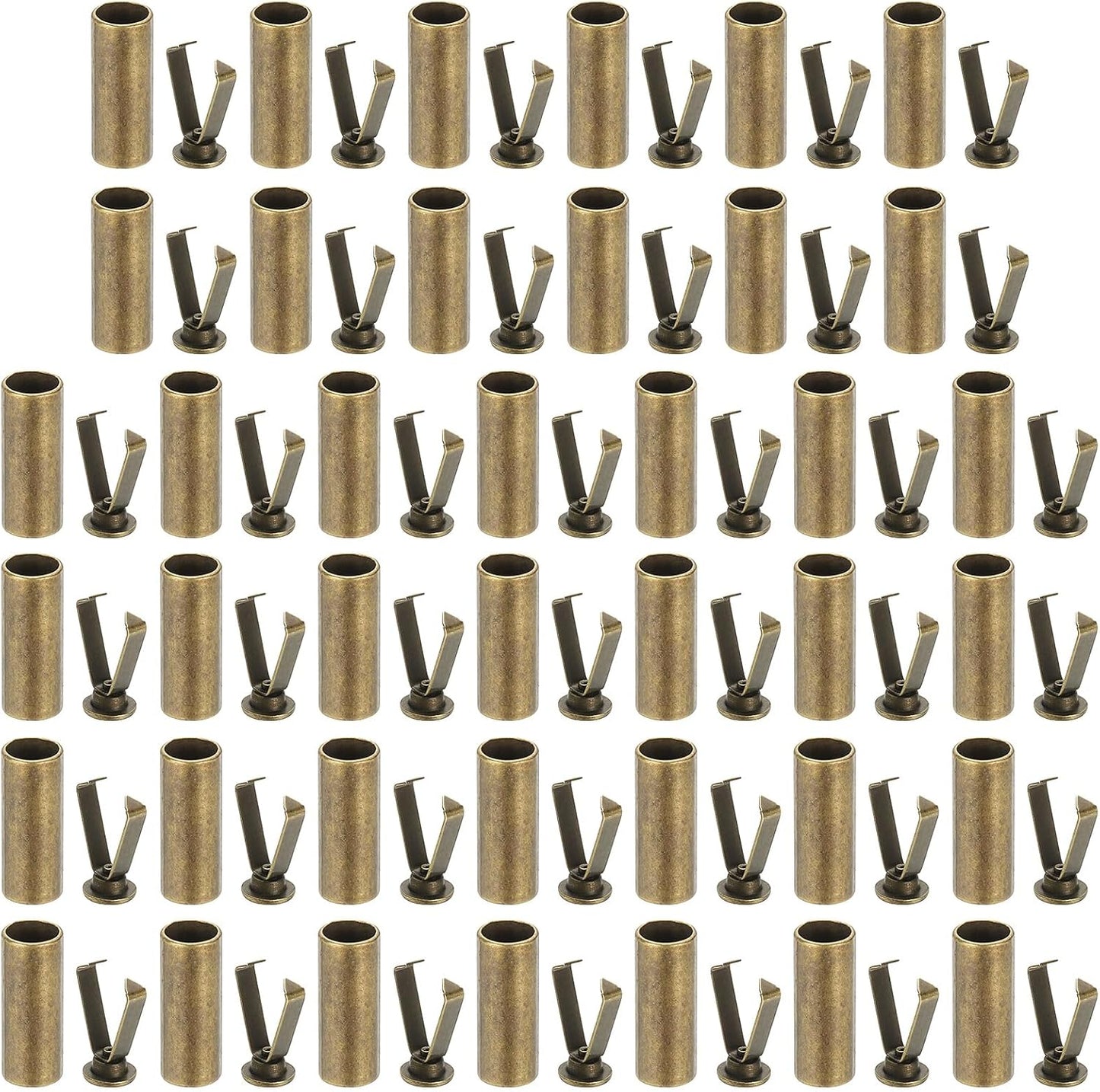 Shoe Lace Tips, Zinc Alloy Shoelace Head Cylindrical Tips Cords End Replacement for Shoestring Bronze -