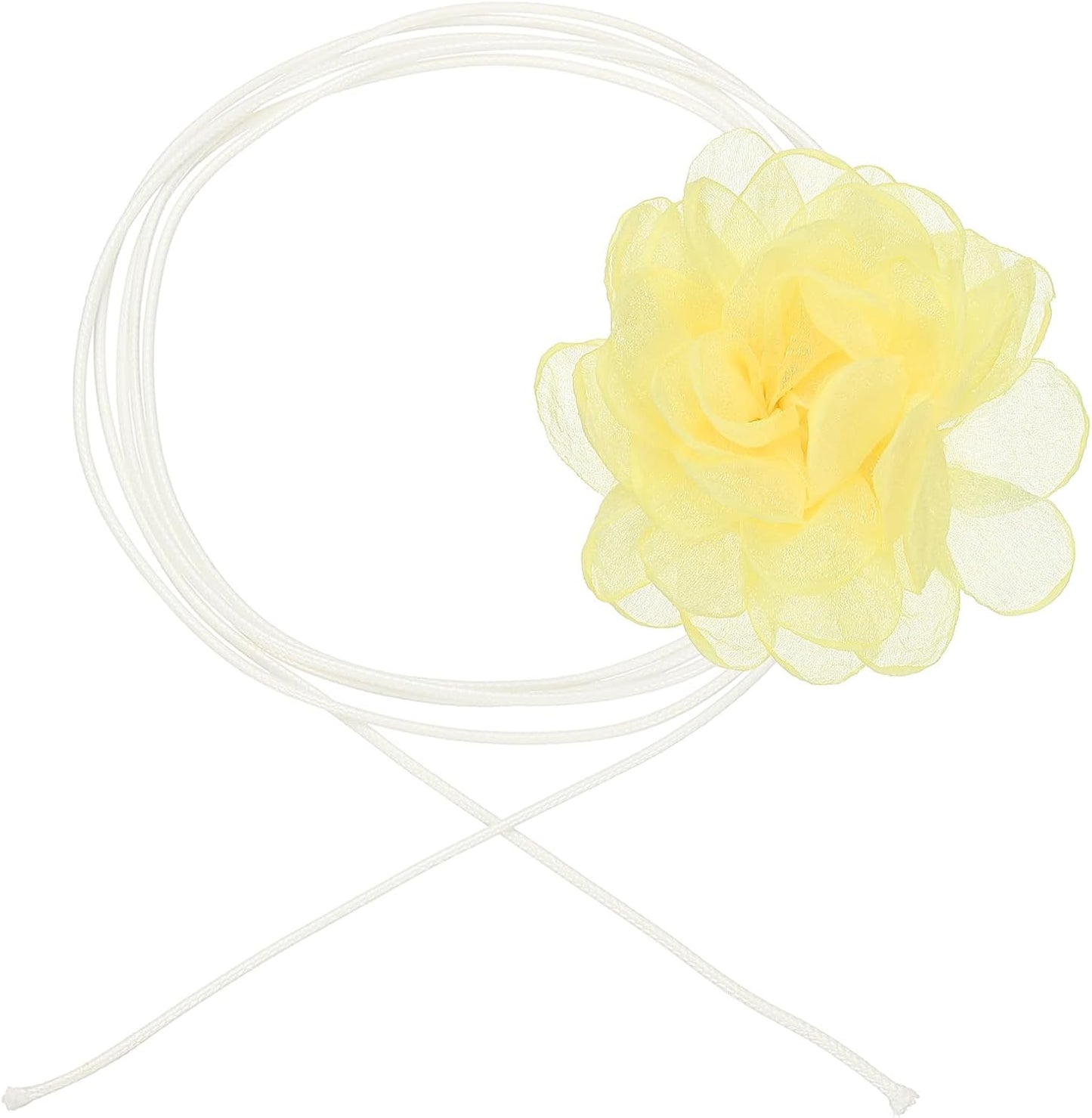 Chokers Necklace Adjustable Fashion Accessories for Bride Wedding Bridal Shower Yellow -