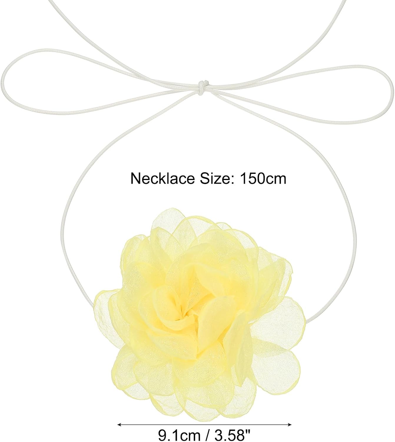 Chokers Necklace Adjustable Fashion Accessories for Bride Wedding Bridal Shower Yellow -