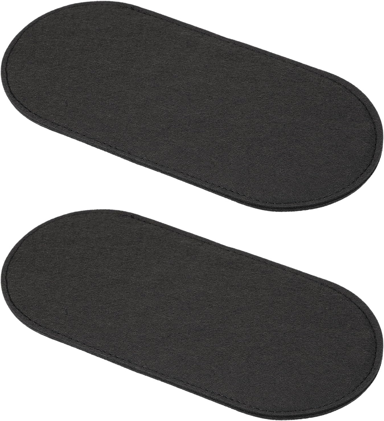 Felt Base Shaper 10x5 Inch, 2 Pcs Bag Bottom Pad Purse Liner Board Insert Oval for Handbags Tote Crossbody Backpack, Black Inch
