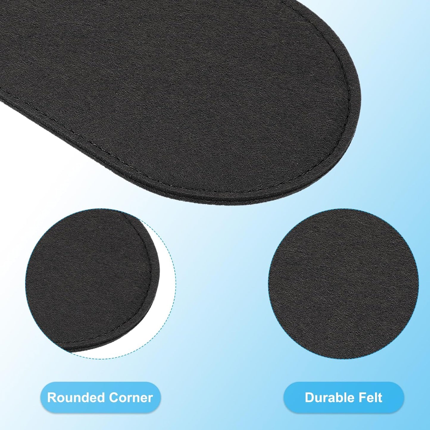 Felt Base Shaper 10x5 Inch, 2 Pcs Bag Bottom Pad Purse Liner Board Insert Oval for Handbags Tote Crossbody Backpack, Black Inch