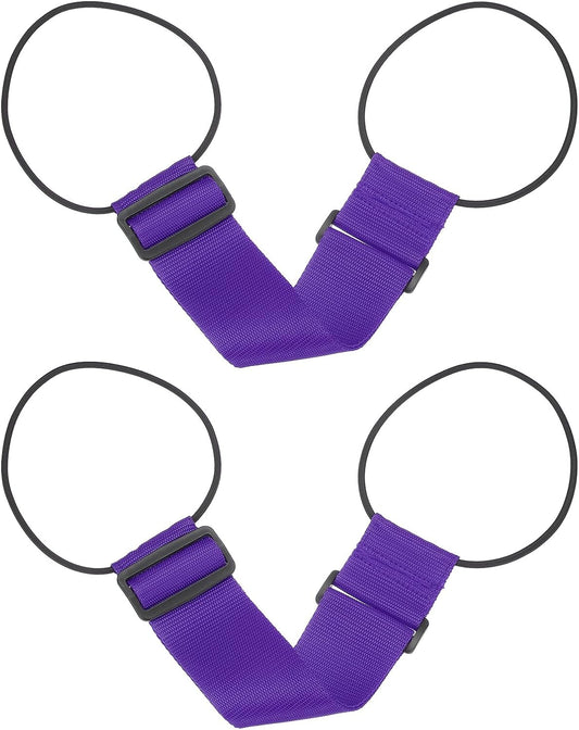 Luggage Straps Bag Bungee, 2 Pcs Suitcase Adjustable Belt for Add a Easy to Travel Elastic Strap Handle Handbag Backpack, Purple -