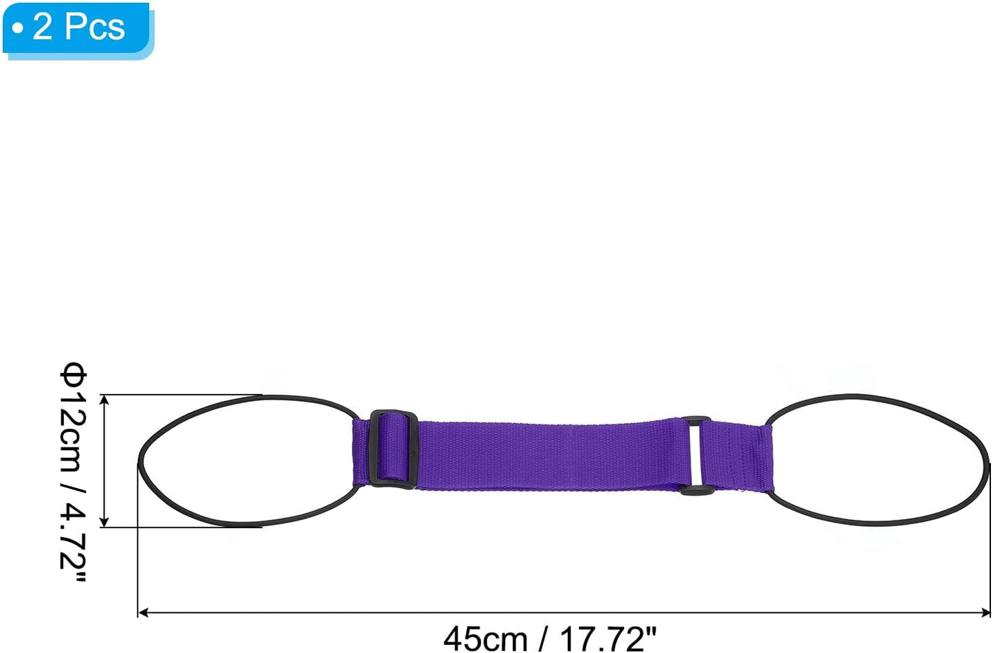 Luggage Straps Bag Bungee, 2 Pcs Suitcase Adjustable Belt for Add a Easy to Travel Elastic Strap Handle Handbag Backpack, Purple -