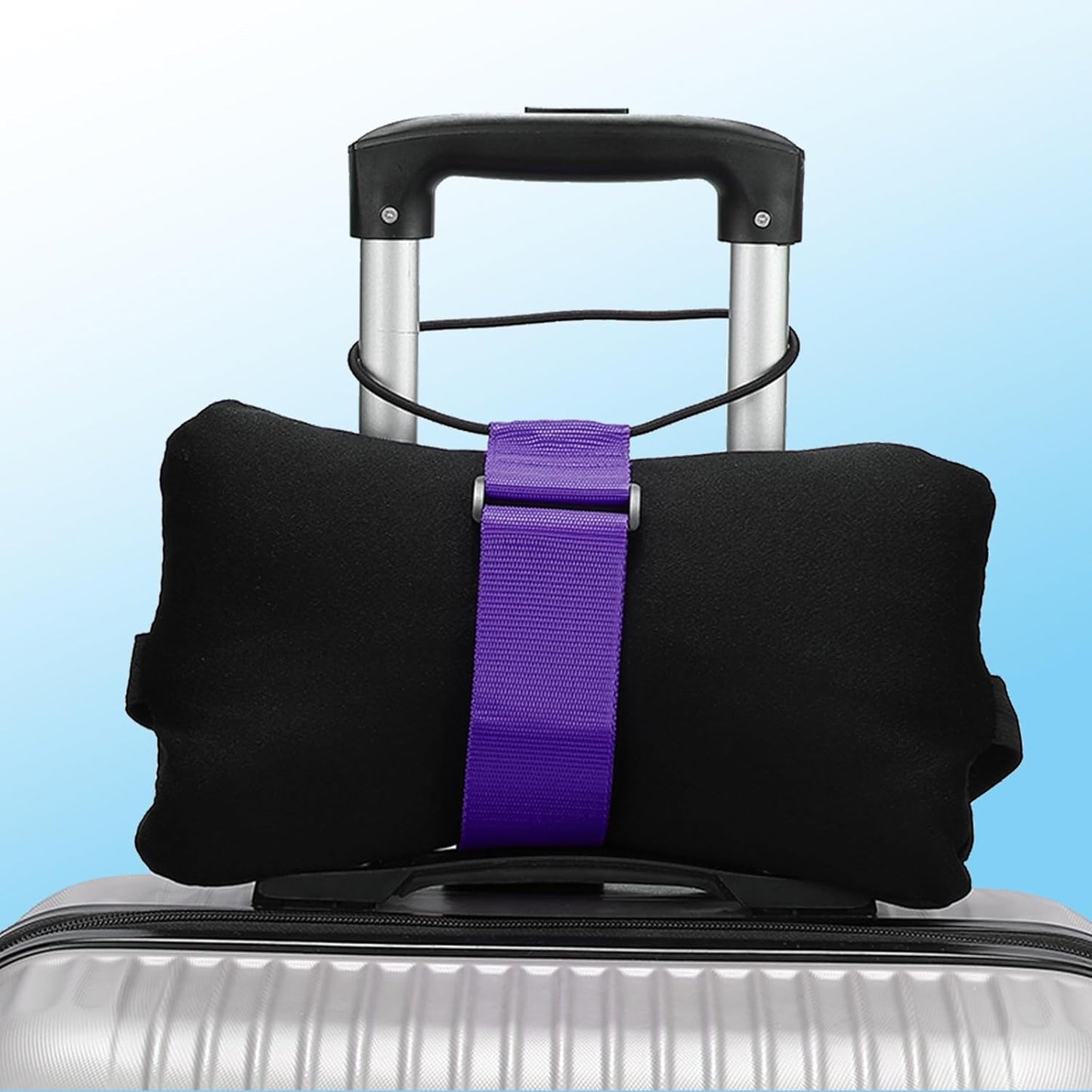 Luggage Straps Bag Bungee, 2 Pcs Suitcase Adjustable Belt for Add a Easy to Travel Elastic Strap Handle Handbag Backpack, Purple -