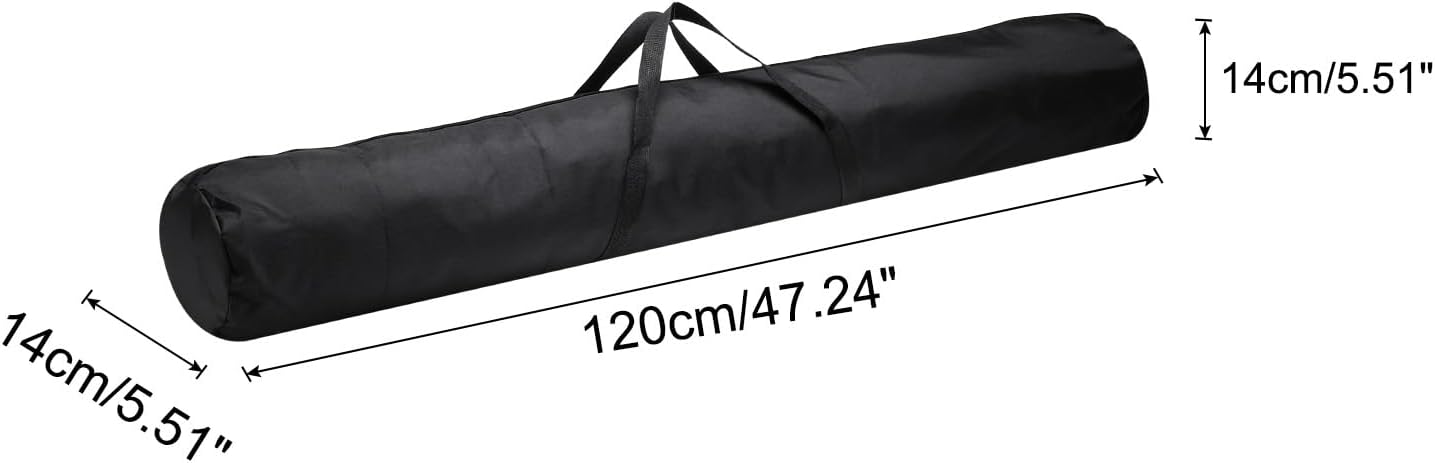 Folding Camping Chair Replacement Bag 47.2" x 5.5", Portable Storage Tent with Handle Strap for Outdoor Hiking Travel, Black - 5.5"
