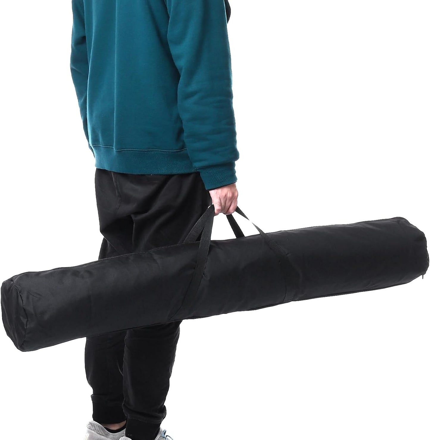 Folding Camping Chair Replacement Bag 47.2" x 5.5", Portable Storage Tent with Handle Strap for Outdoor Hiking Travel, Black - 5.5"