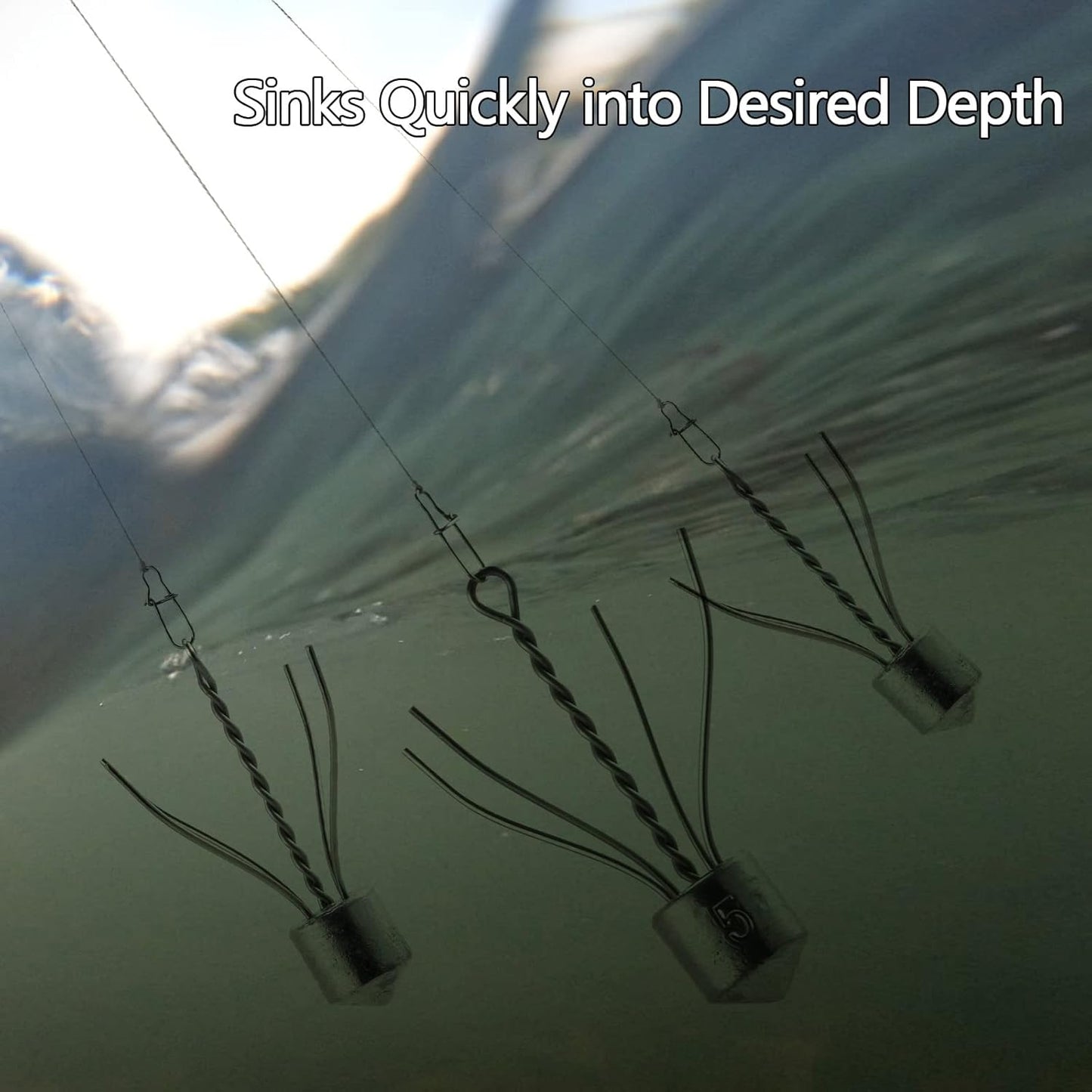 5 Pack Spider Surf Fishing Weight Sputnik Sinker 1oz-8oz Saltwater Beach Casting Sea Bottom Holder - 4oz-5