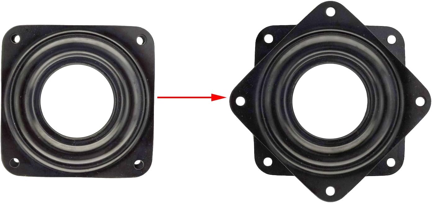 4 Pack 2.8 Inches Lazy Susan Turntable, 5/16 Inch Thick & 100 LB Capacity,Black