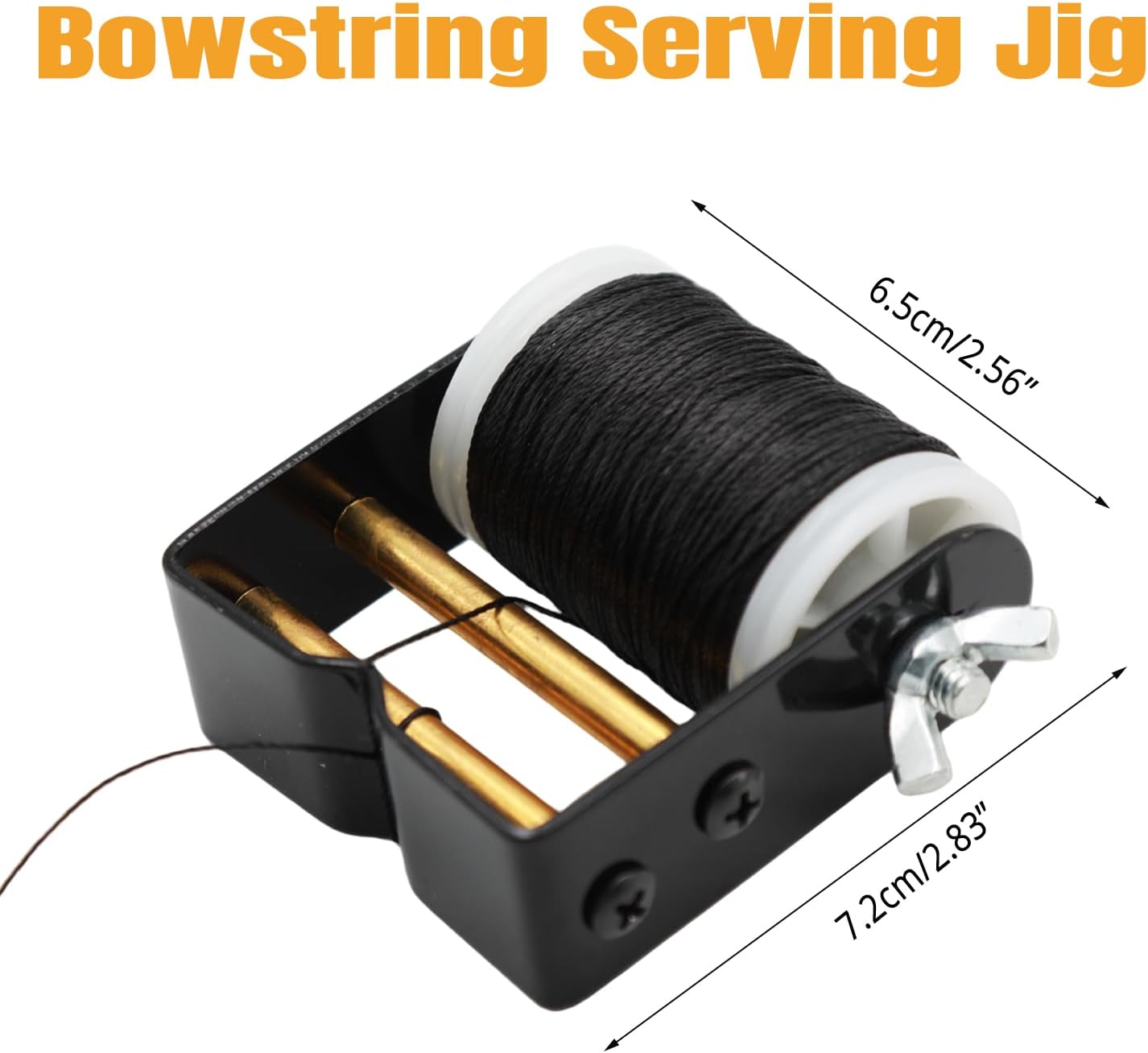 Archery Bowstring Serving Thread and Jig Set Nylon String Maintenance Accessories for Tying Peep Sight Compound Bow Recurve Black -