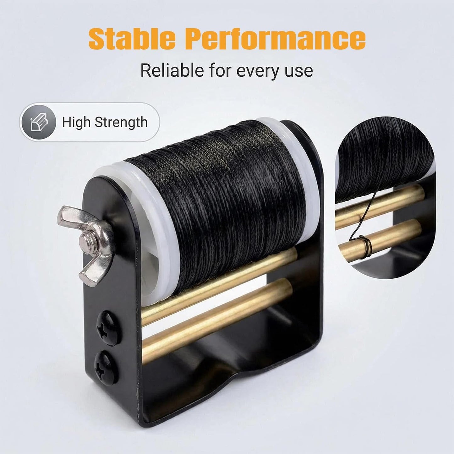 Archery Bowstring Serving Thread and Jig Set Nylon String Maintenance Accessories for Tying Peep Sight Compound Bow Recurve Black -