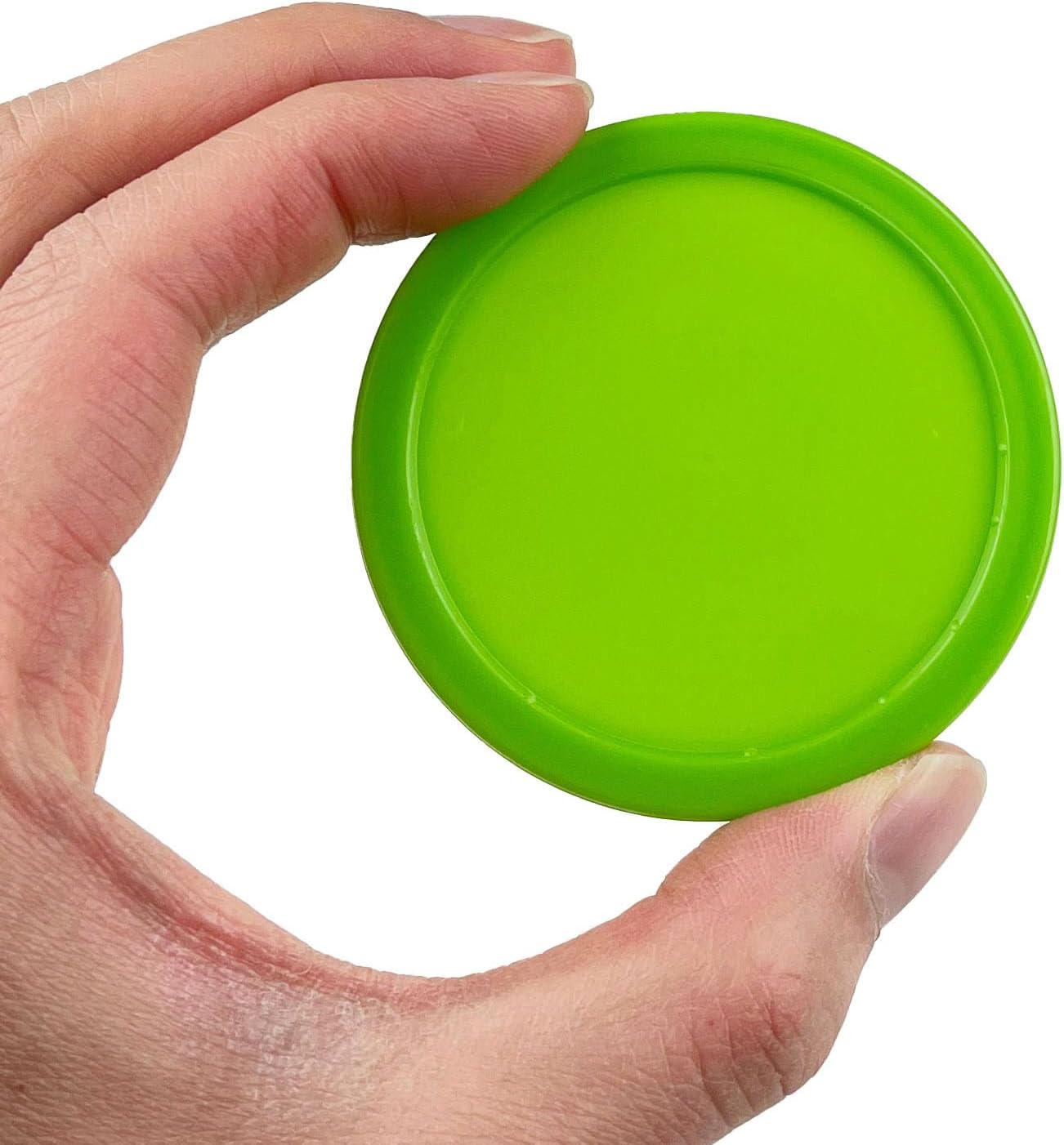 12 Pack 2.5 Inch Air Hockey Pucks for Small Size Table Green 64x4 mm