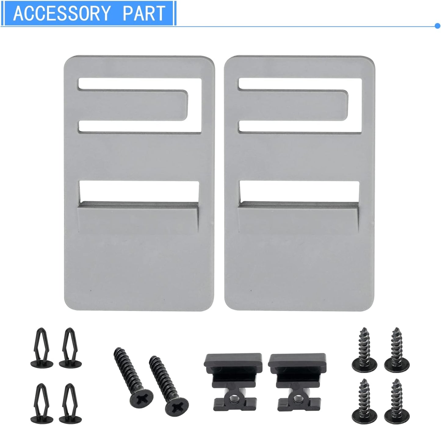 2 Pack 3316882900 RV Refrigerator Door Handle Holder Grip Black Hardware, Fit for 3316882.900 S,Std Dr Combo-6/8 Amii DM2672, DM2682, DM2872, DM2882 Refrigerators with Airing Cards -