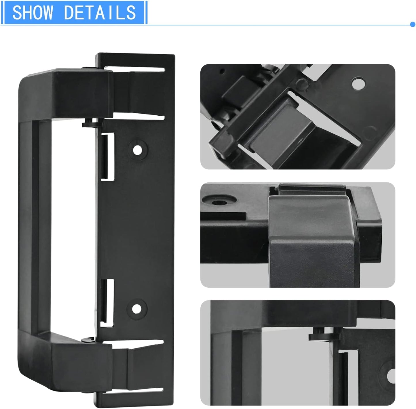 2 Pack 3316882900 RV Refrigerator Door Handle Holder Grip Black Hardware, Fit for 3316882.900 S,Std Dr Combo-6/8 Amii DM2672, DM2682, DM2872, DM2882 Refrigerators with Airing Cards -