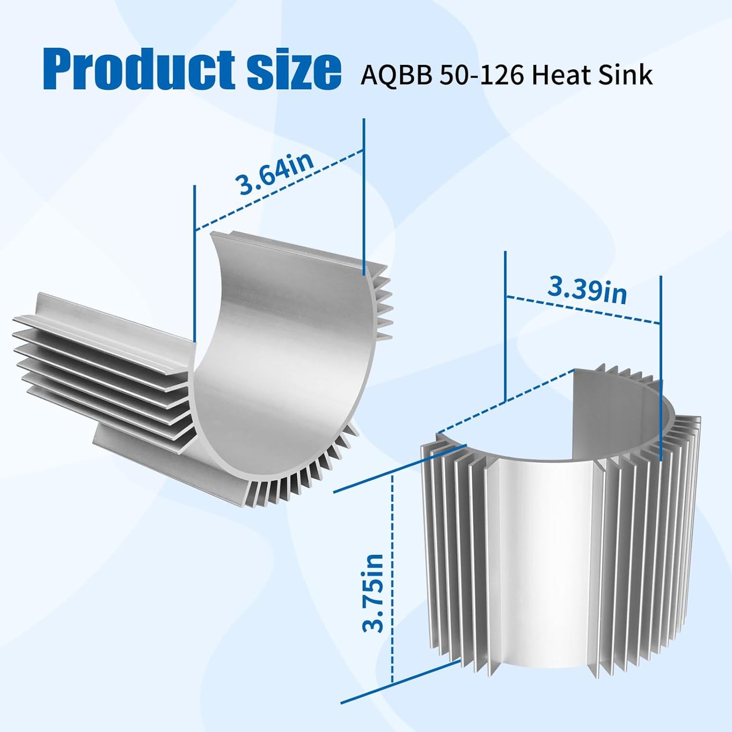 Motor HeatSink Compatible with Delavan All FB Series Pumps，Radiator Fits MY1020 Motor, MX650, MX500&SX500 Dirt Bike, Cooling Fins-3.75 X 3.95 Dia，Cooling Fins Fit Electric Engine About 4 "Dia -