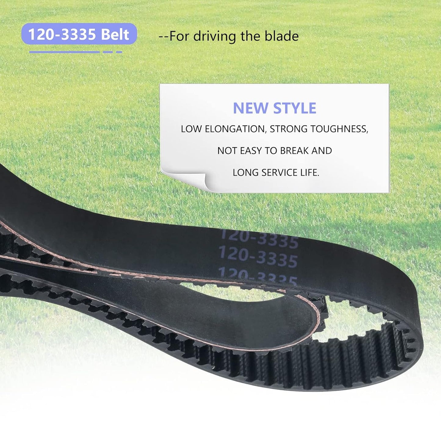 120-3335 Synchronous Belt Compatible with Toro Timemaster & Exmark 30 inch Lawn Mower Tractors, 44" x 3/4" Deck Replacement Timing Belt, Replaces for STENS 265-610 Fits 20199 20200 -