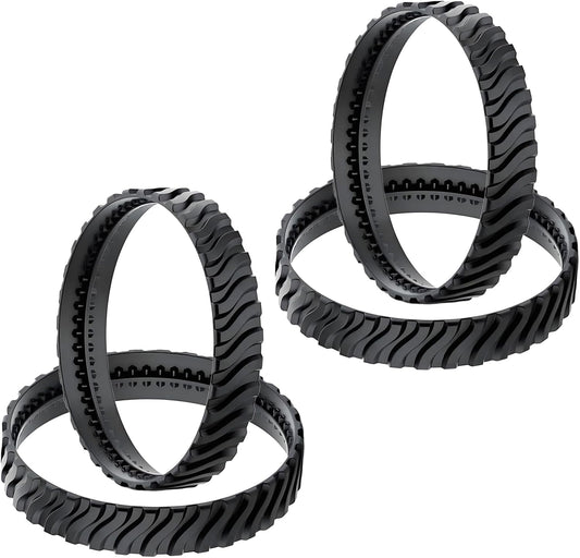 4PCS Pool Cleaner Tracks R0526100 Compatible with Zodiac MX8 / MX6 Elite Models In-Ground Sweeper, Heavy Duty Rubber Tires Baracuda Cleaners, Treads -