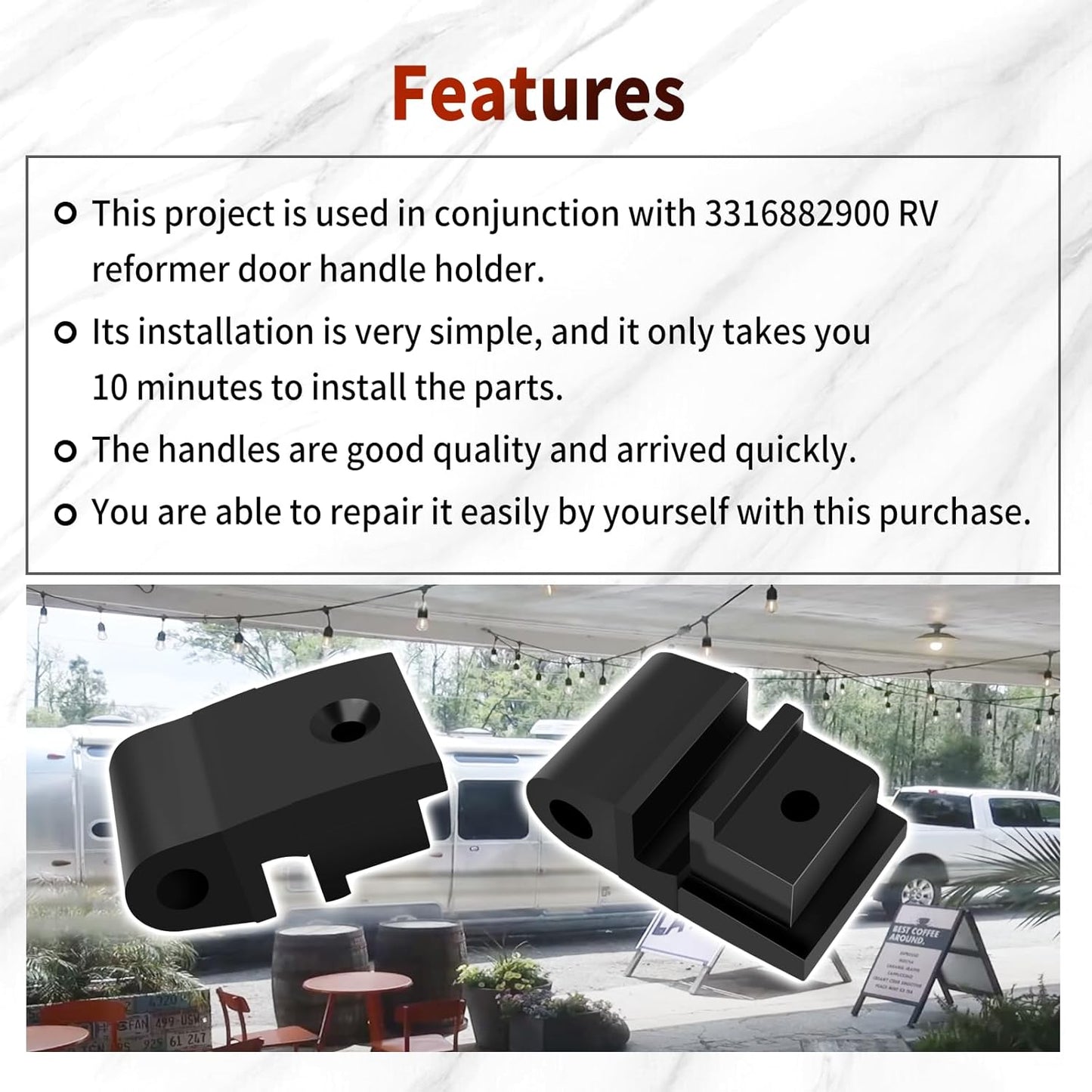RV Refrigerator Hinge Repair Kit Compatible with Dometic 3316885.900 DM2672, DM2682, DM2872, and DM2882 refrigerators -