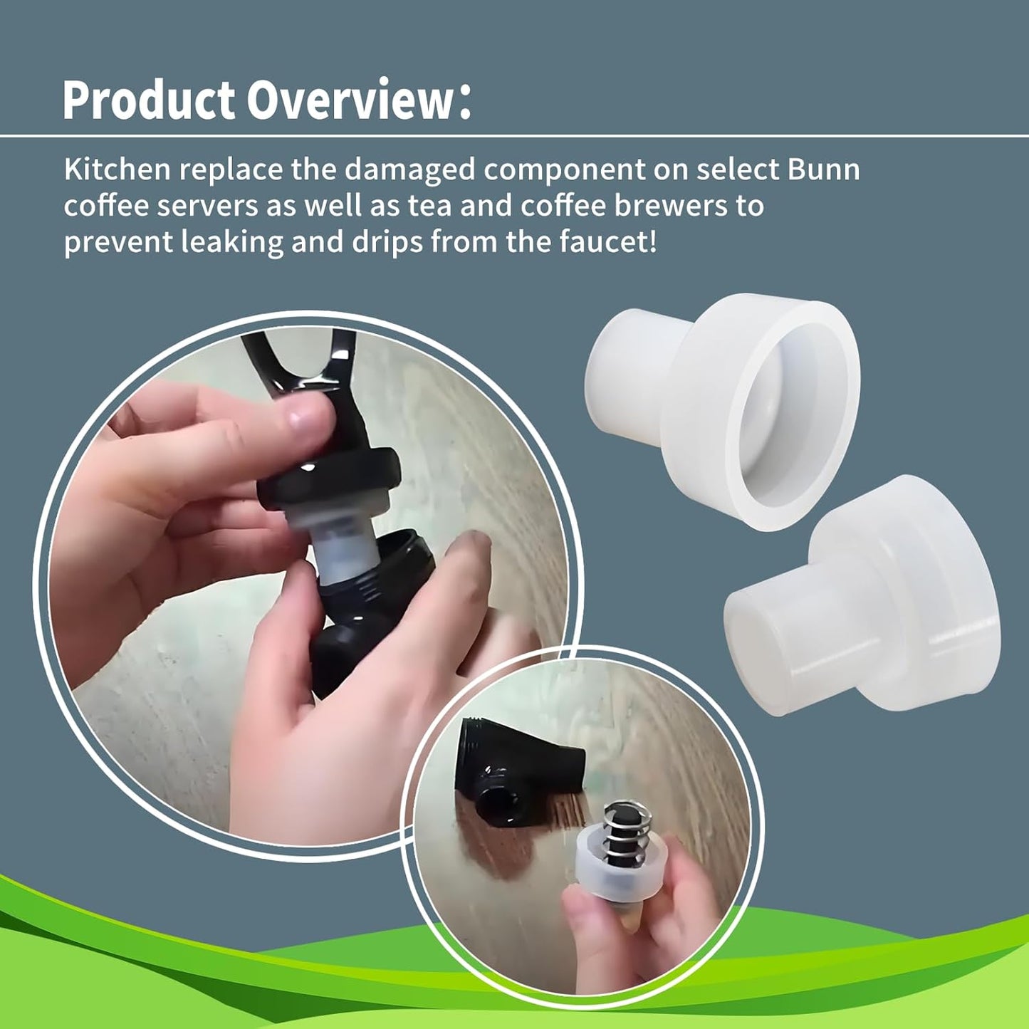 15 Pack 00600.1000 Faucet Silicone Seat Cup Compatible with Bunn Tea Maker Coffee Maker,Tea urns Nozzles Replacment Parts,Fits 1GDSG and Digital TF Server Series Brewers Warmers. -