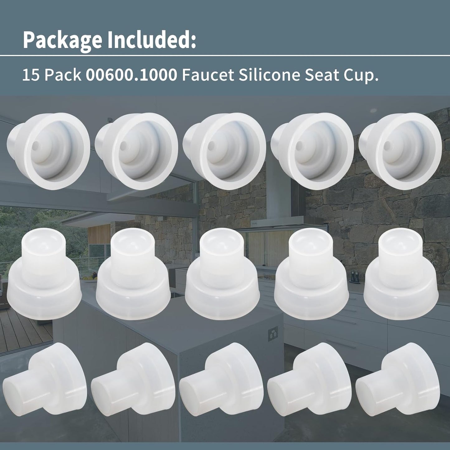 15 Pack 00600.1000 Faucet Silicone Seat Cup Compatible with Bunn Tea Maker Coffee Maker,Tea urns Nozzles Replacment Parts,Fits 1GDSG and Digital TF Server Series Brewers Warmers. -