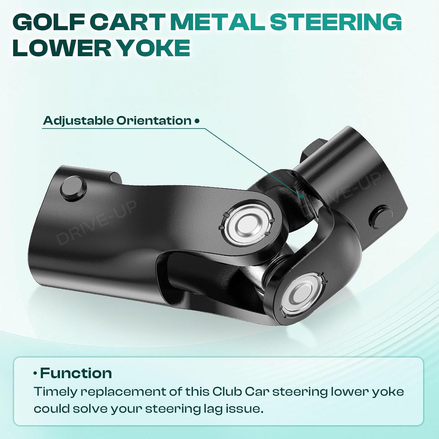Golf Cart Metal Steering Lower Yoke for Club Car Precedent 2004-Up and Tempo 2018-Up Carts 103810201 -