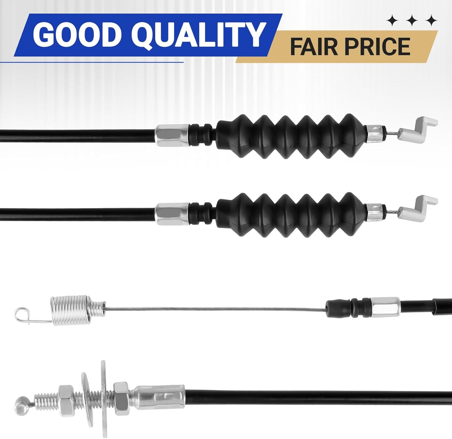 Golf Cart Governor and Accelerator Cable Kit for Club Car DS 2004- Up Snap in Kawasaki FE290 Replace OEM 102336101 102336001 -