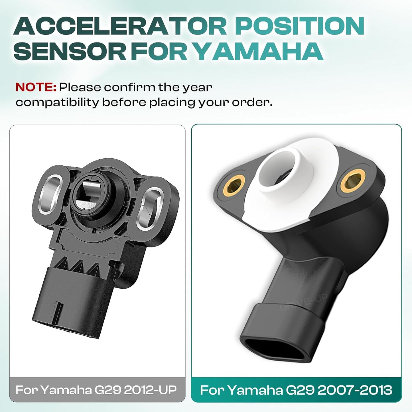 Golf Cart Throttle Position Sensor Accelerator Fits for Yamaha G29 YDRE 2007-2013 Carts, OEM JW2-H5885-00 -