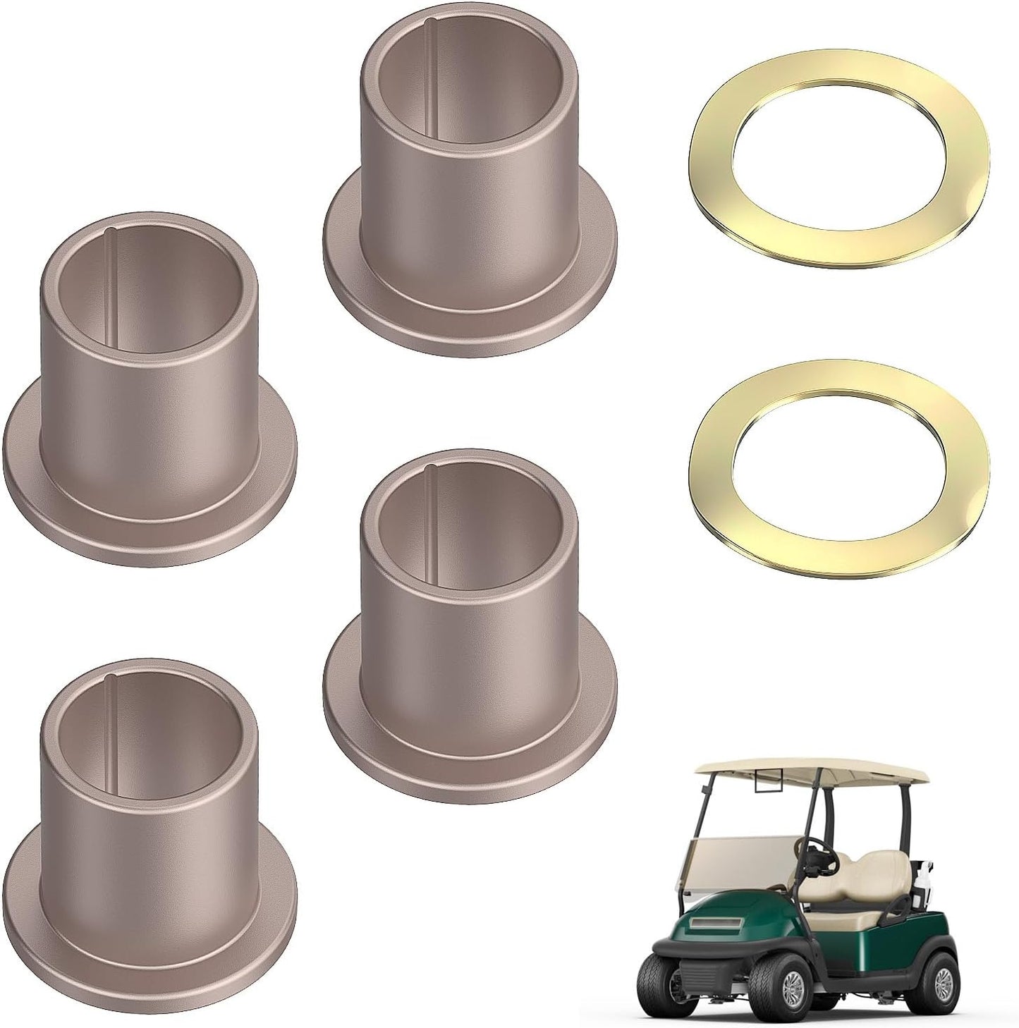 Club Car Precedent King Pin Steering Knuckle Bushing Kit,Spindle for 2004-Up and 2018-up Tempo Gas Electric Golf Cart 102288201, 102288401 -