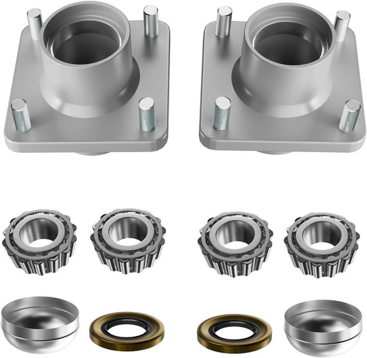 Club Car DS Front Hub Assembly, Golf Cart Wheel with Bearings Seals Kit for 1981-2003 Gas and Electric Carts, OEM 1011892 -