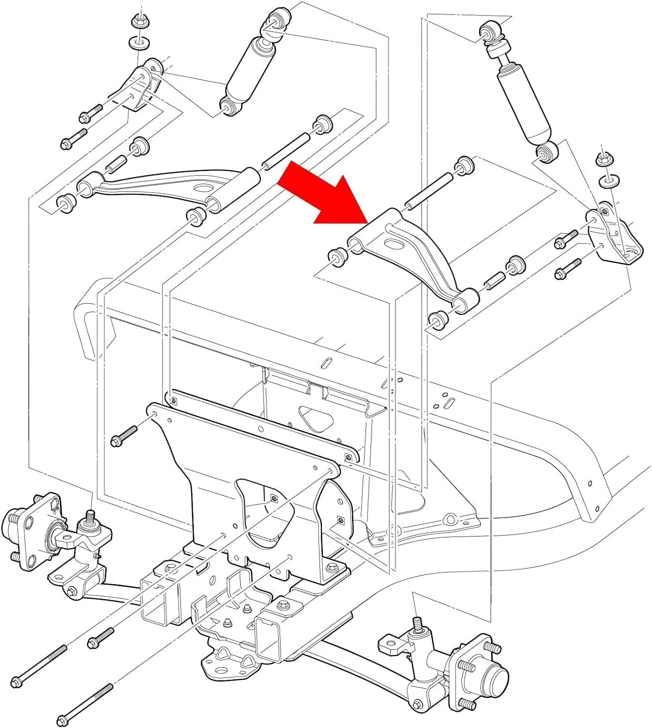 Club Car Control a Arm, Arm for Precedent 2004-Up and Tempo 2018-Up Golf Carts, Arms Delta A-Plate, OEM 102287301 103388501 -