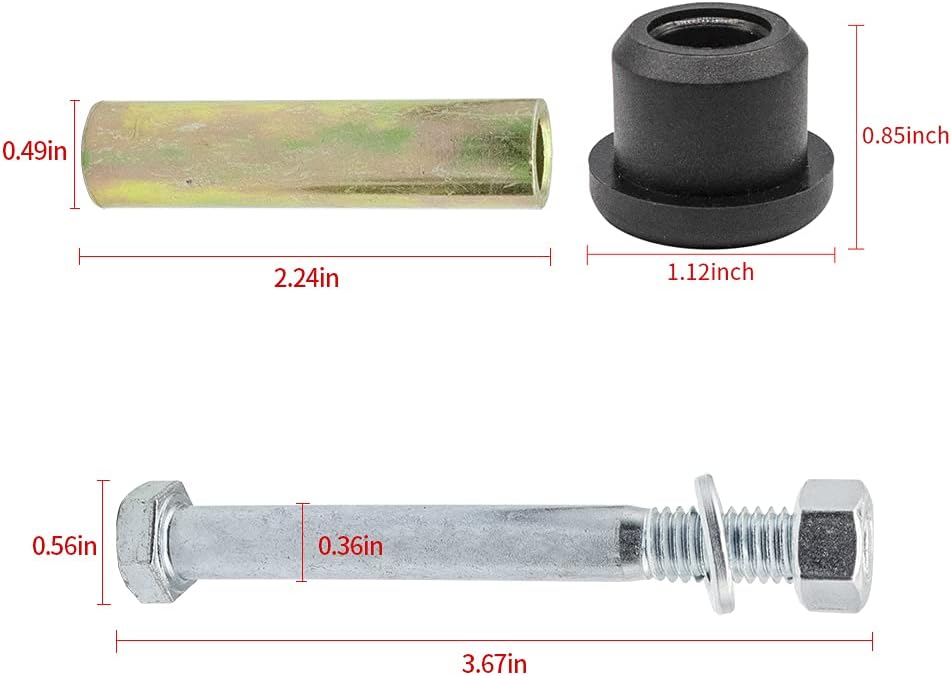 Front or Rear Leaf Spring for Club Car DS Golf Cart, Polyurethane Bushing and Sleeve Screw Kit, OEM 1015583 1012303 8755 -
