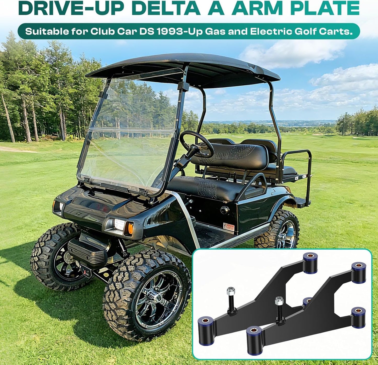 Golf Cart Delta A-Plate Sub Assembly for Club Car DS 1993-UP Gas and Electric Carts OEM 1016353 2 Pcs -