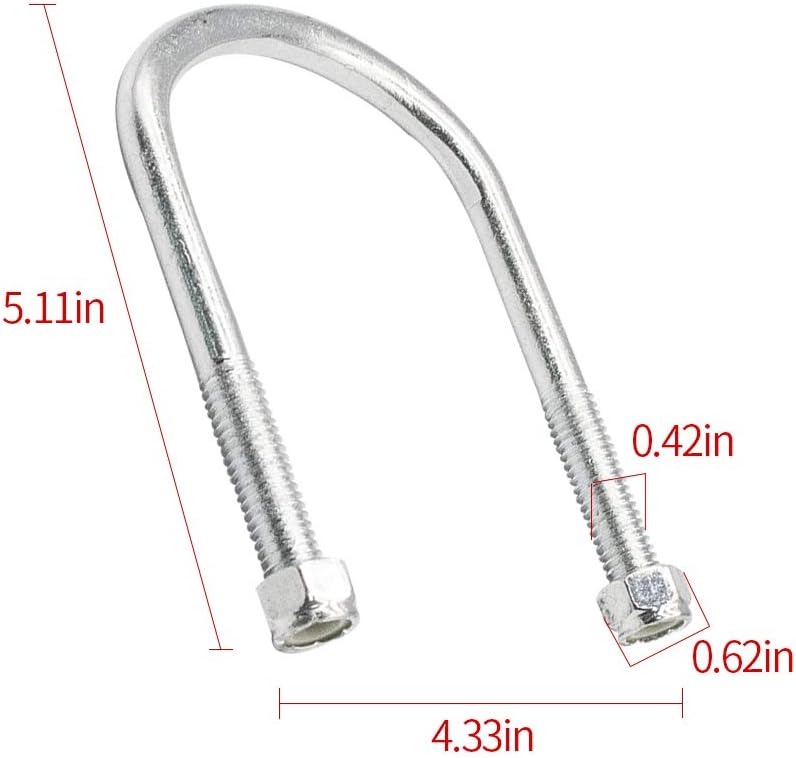 Club Car U Bolt for DS and Precedent Heavy Duty Leaf Spring Gas or Electric Models 2018-up Tempo Golf Cart OEM 1014902-2Pcs -