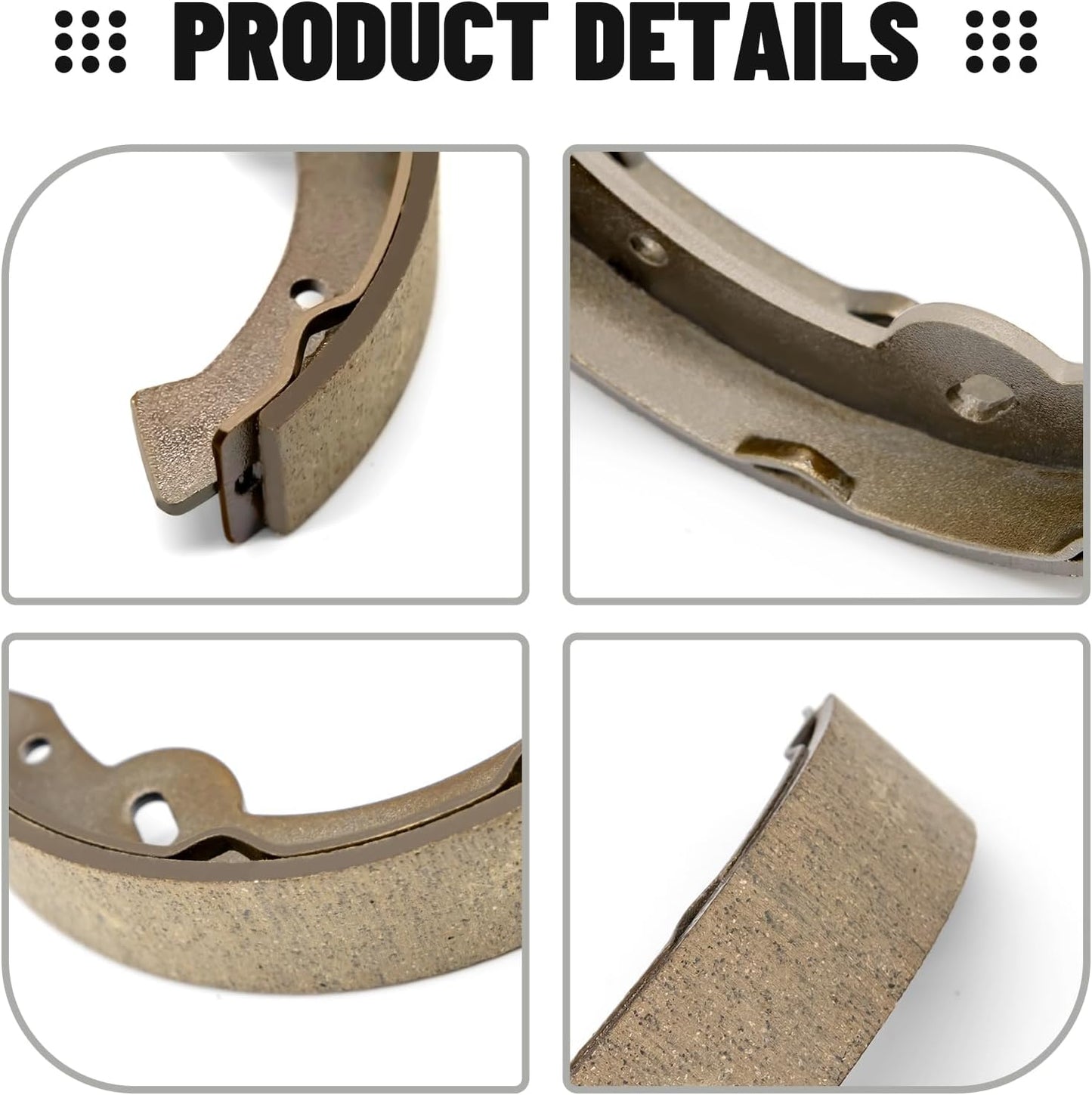 Golf Cart Brake Shoes for EZGO Medalist TXT 1997-Up, Workhorse 1996-Up, Yamaha G14-G22 94-06 Models OEM 27943G01 70795G01 -