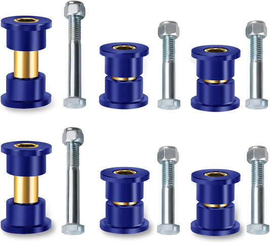 Club Car DS Bushings and Sleeve Kit, Polyurethane Kit Fits for Front Upper A Arm Suspension 1992-up Models, Replaces OEM 1016346 -