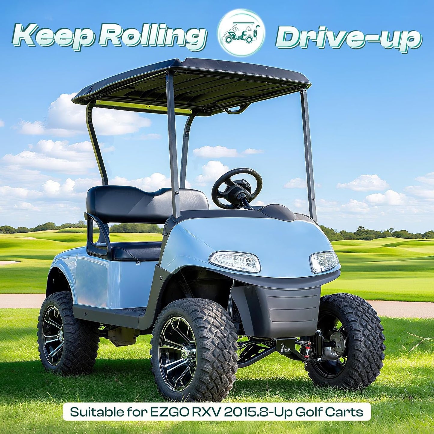 Drive-up Golf Cart Rear Leaf Spring U Bolt Fits for EZGO RXV 2008-Up Carts, OEM 603415 632103 2015.8-Up -
