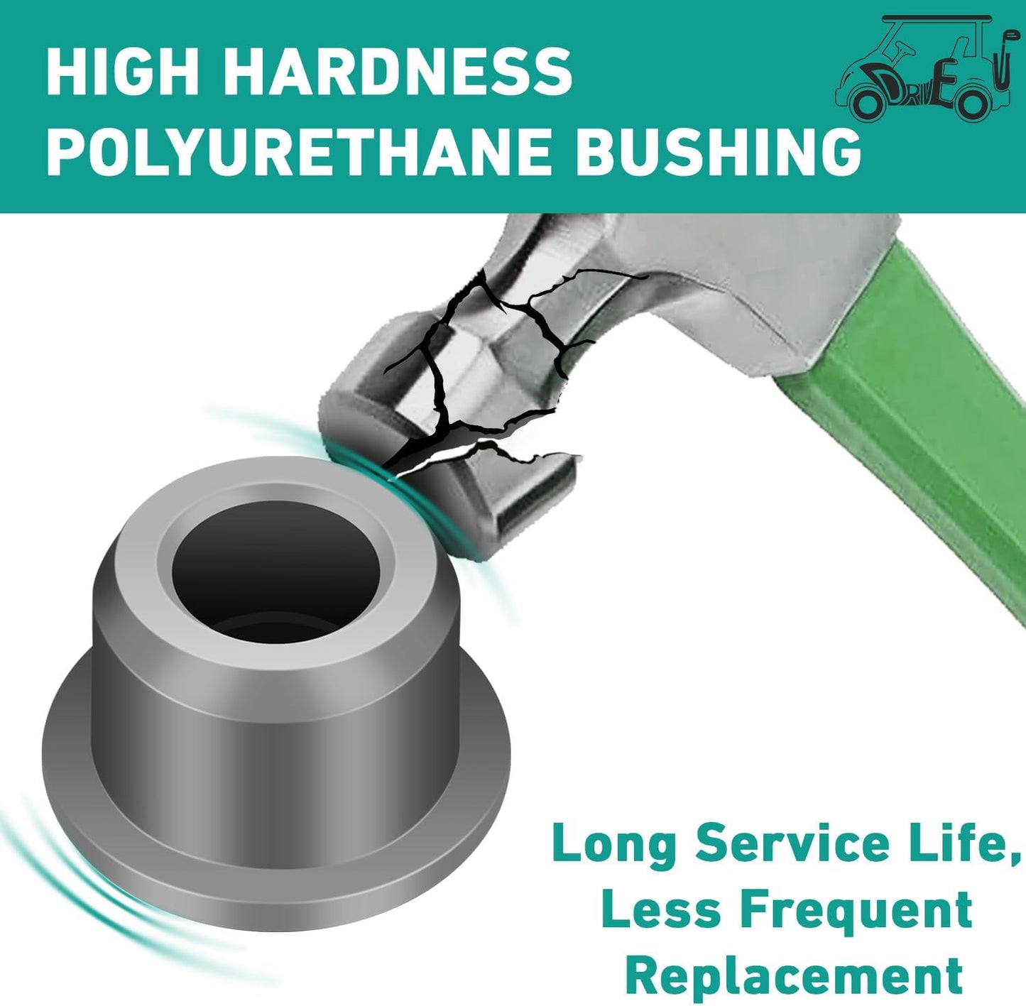 Club Car Polyurethane Bushing Kit, Front & Rear Suspension and A Arm Kit for Precedent 2004-Up G&E Golf Cart, OEM 102506601, 102506401, 102956201, 102956201 -