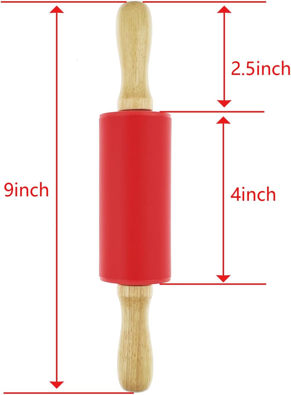 6 Pack Mini Small Rolling Pin for Kids, Kids Wooden Handle (9 Inch)  9 Inch