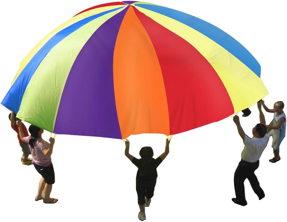 Play Parachute for Kids Tent Cooperative Team Building Birthday Games Gift Boys and Girls (20ft) -