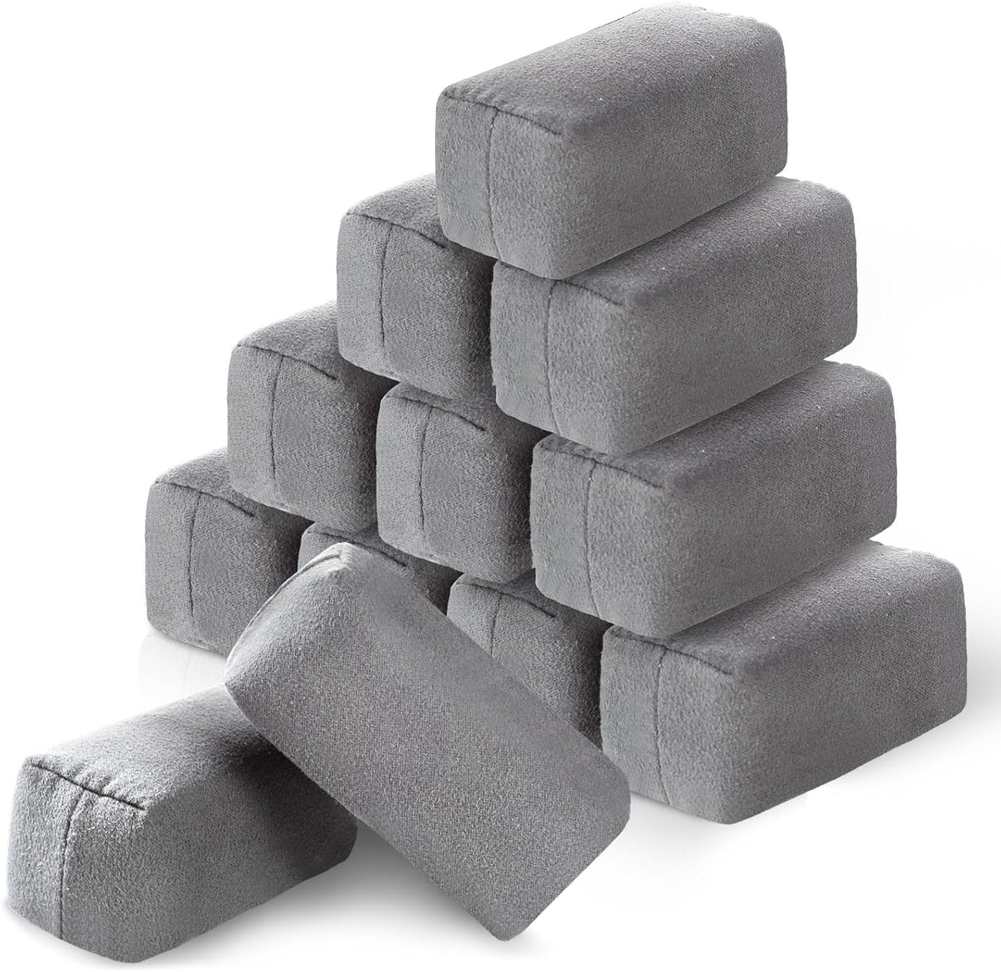 12 Pack Microfiber Applicator Pads Suede Car Detailing Sponge Ceramic Coating for Cars Graphene Metal Plastic Trim Spray Applying Wax(Gray) Gray -