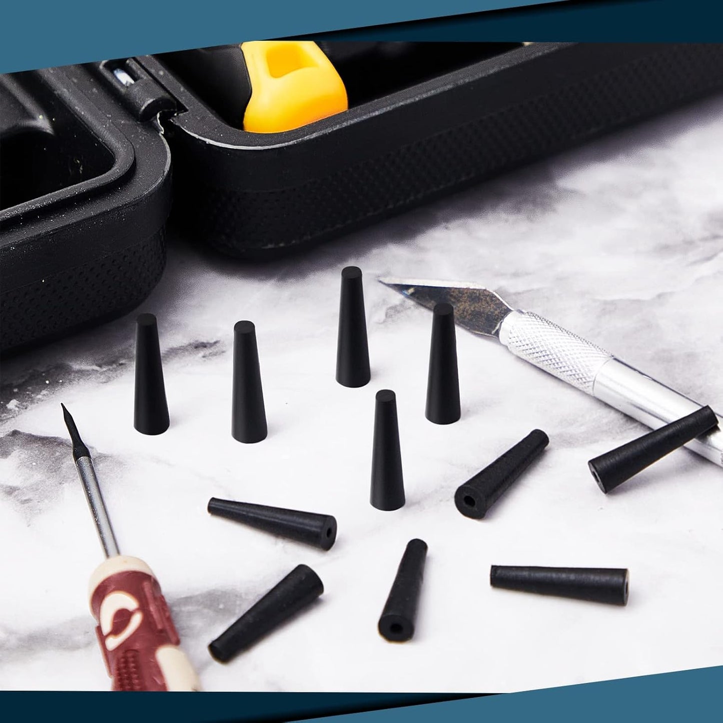 60 Pcs Pool Solar Panels Repair Plugs Heater Kit for Swimming Panels, Black (0.250) - 0.250" Diameter