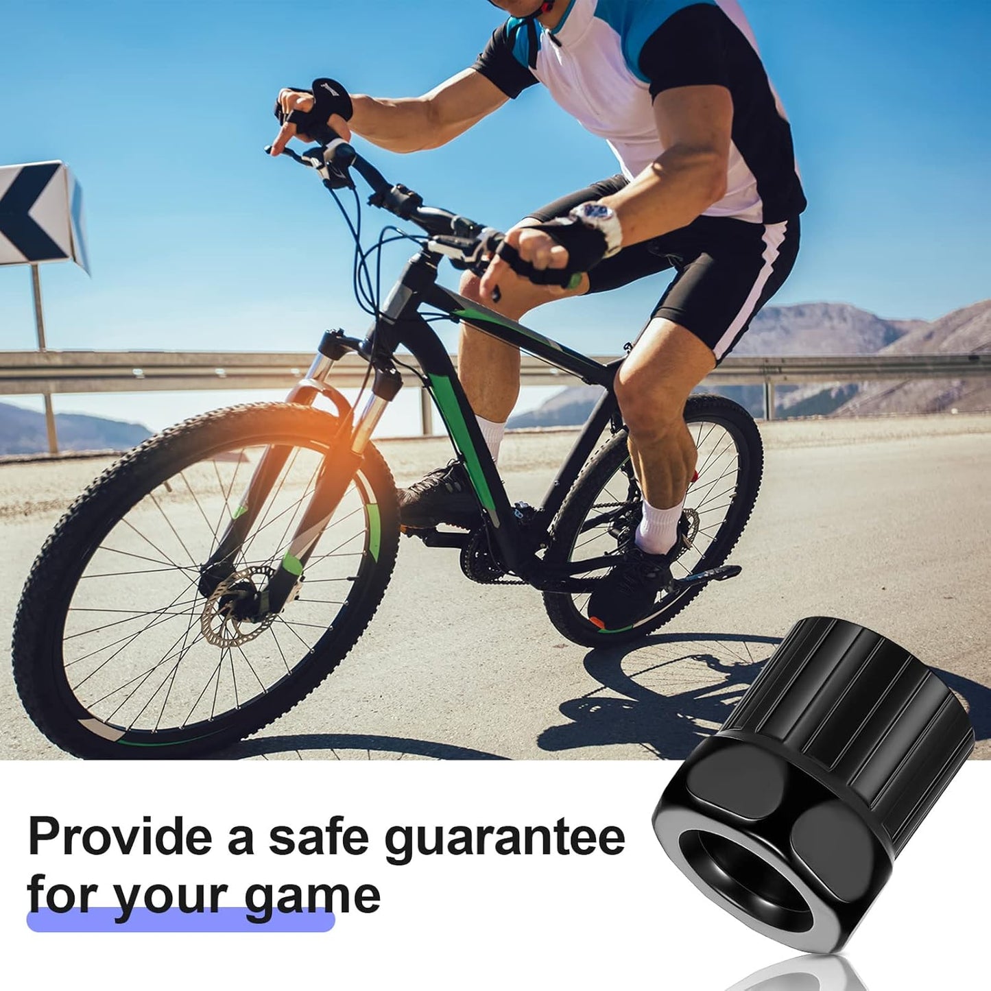 6 Pcs Bike Freewheel Remover Mountain Cassette Removal Tool Black Lockring for Repairing -