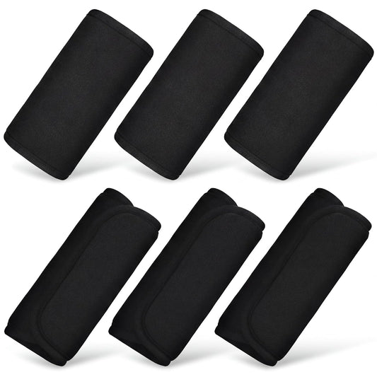6 Pieces Car Seat Strap Pads Covers for Baby Kids, Carseat Shoulder Pads, Soft Belt Cover Infant Stroller Safety Cushion Boy and Girl, 2.4 x 5.7 Inches(Black) Black -