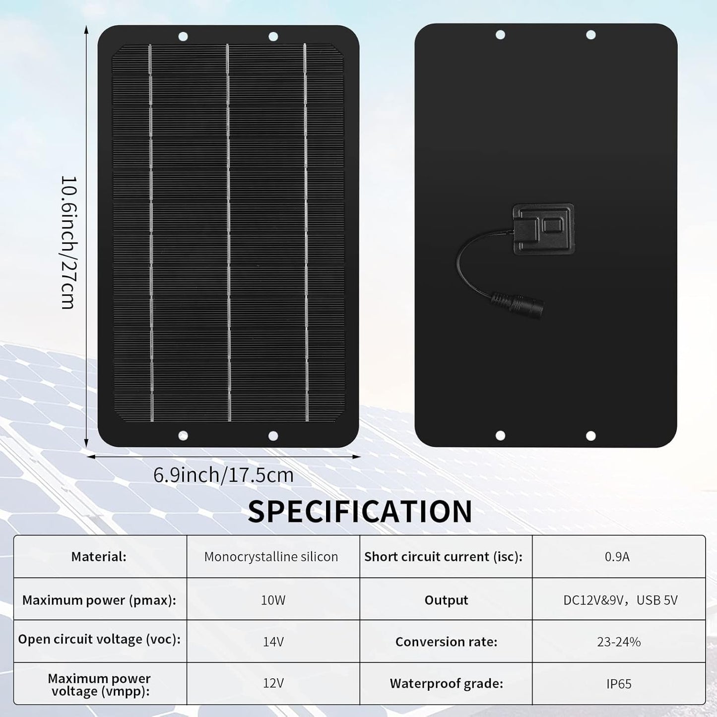 Solar Powered Fan Panel Dual Fans Kit 10w 12v Exhaust Outdoor Waterproof for Greenhouse Chicken Coop Pet House Sheds Window(1 Set) -