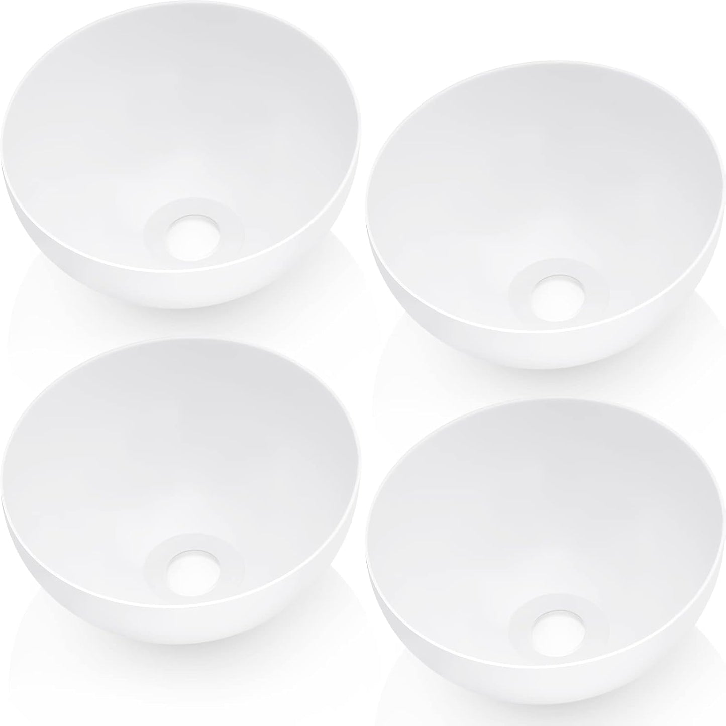 4 Packs Floor Lamp Shade 10 Inch Plastic Bowl Replacement White Lamps Shades Cover for Living Room Bedroom Upright -