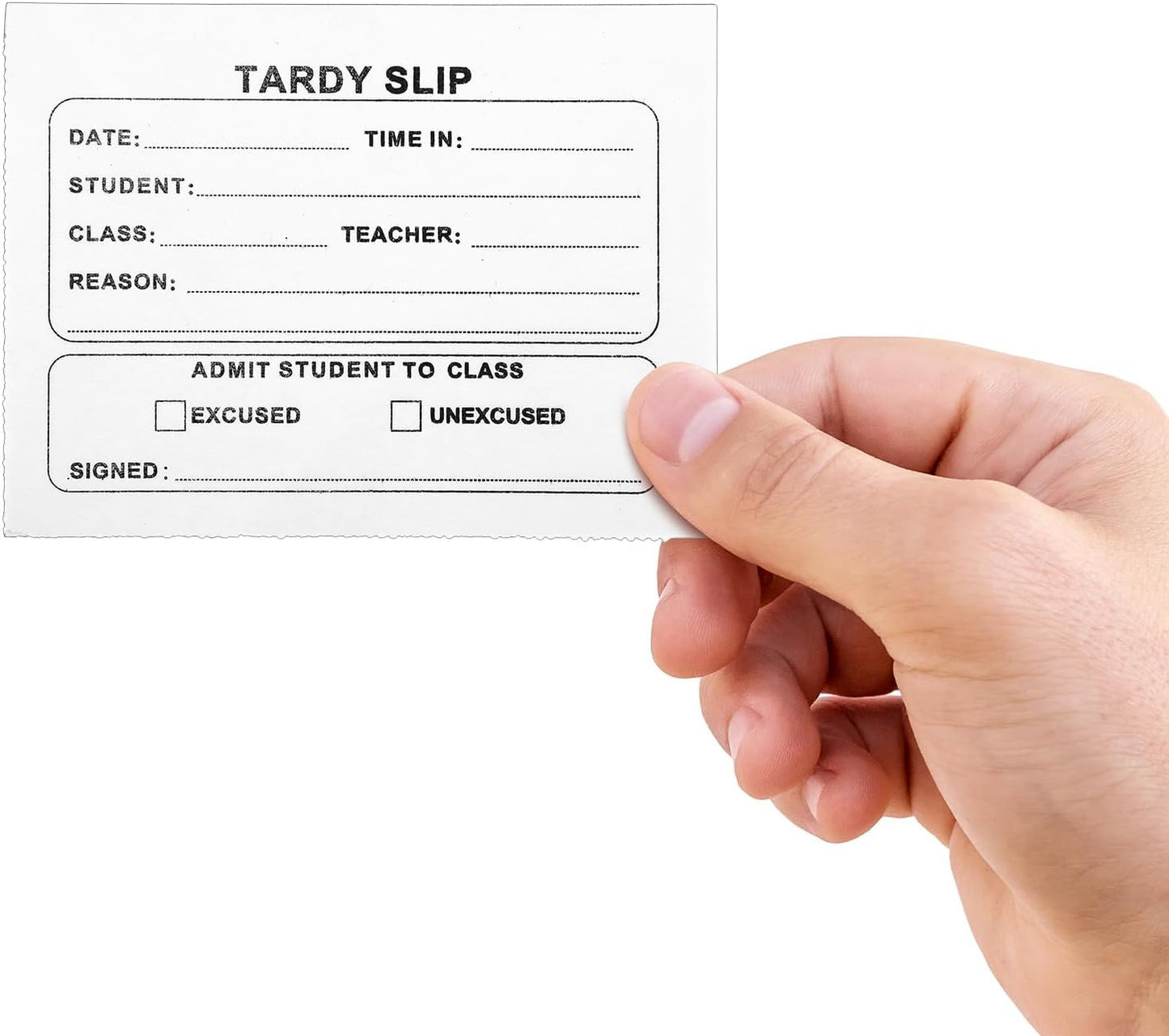 800 Pcs Tardy Slip Book with Carbonless Duplicates 3.5 x 4.3 Inch Slips Per Form Register Copy Notebook for Student Late Arrivals Easy Removal Fold and Tear(White Red) White Red -