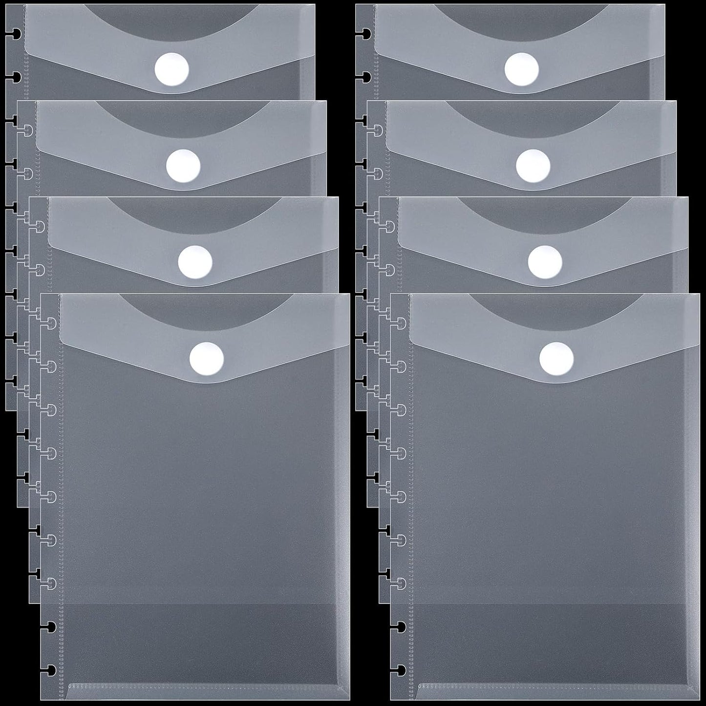 8 Pcs 7 x 9.25 Inches 9 Disc Medium Size discbound Pocket dividers Envelope Binder Planner Accessories Dividers Inserts Discbound Notebook Supplies for Office School Work Organizer -