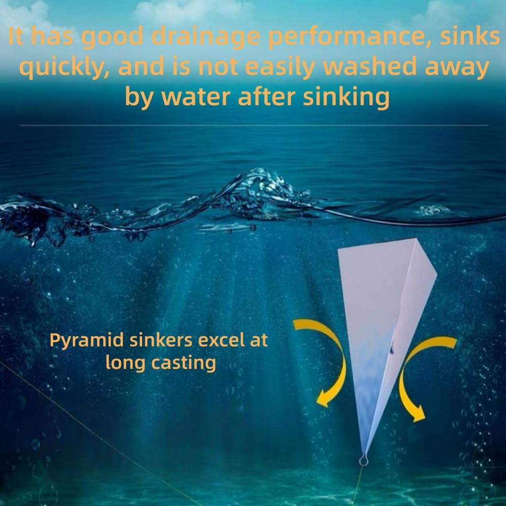 Fishing Weights Pyramid Sinkers Kit Bullet for Ocean Saltwater Surf Gear Tackle 1oz 2oz 3oz