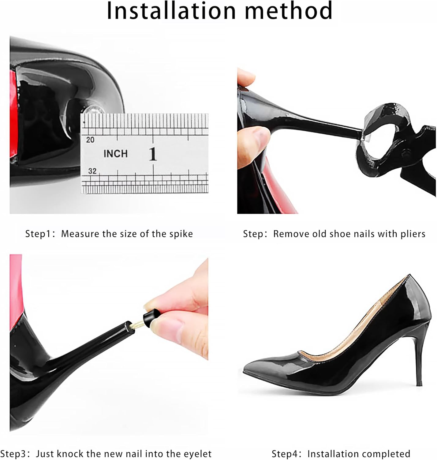 10Pairs U Shaped Heel Caps Cover High Tips Replacement Kit Protectors for Shoes -
